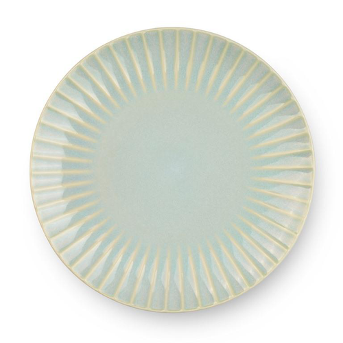 Visuel 1 du produit Assiette plate en grès réactif vert Adele - Ø 27 cm