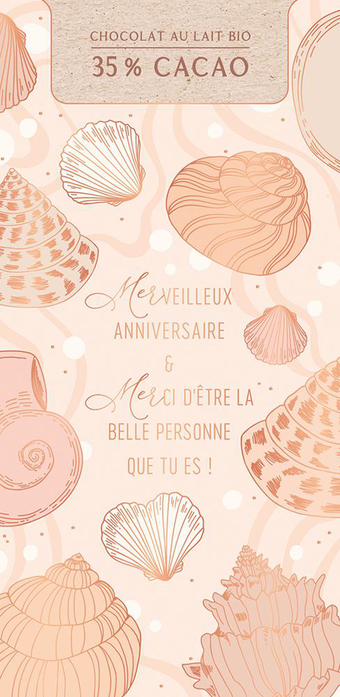 Visuel 1 du produit Chocolat au lait bio « Merveilleux anniversaire » Art Grafik - 70 g