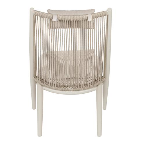 Visuel 8 du produit Fauteuil lounge sable en aluminium et corde Bizzotto Aloha - 66 x 84 x 98 cm