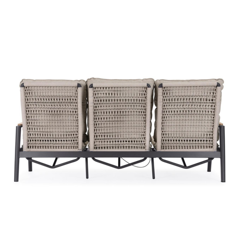 Visuel 5 du produit Canapé 3 places en aluminium anthracide Bizzotto Miguel Pélican