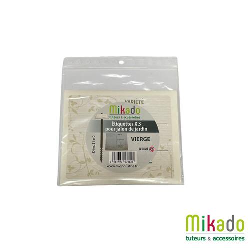 Visuel 1 du produit Lot de 3 étiquettes vierges pour plantes coloris blanc en plastique - 12 x 1 x 14 cm