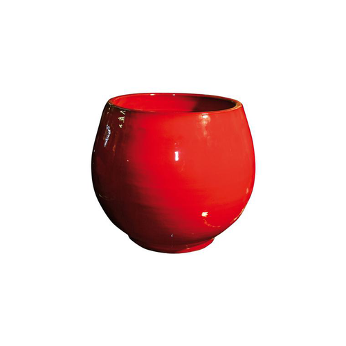 Visuel 1 du produit Pot coloris rouge en terre émaillée Bahia - Ø 43 cm