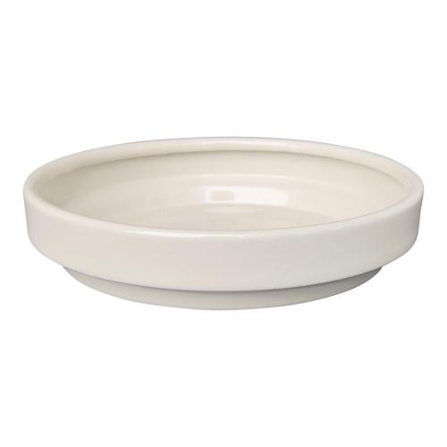 Visuel 1 du produit Soucoupe ronde en métal recyclé coloris crème Upcycle Conique - Ø 16,5 x H 3,25 cm