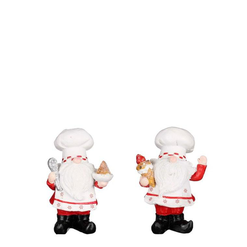 Visuel 1 du produit Figurine Père Noël coloris blanc - 9 x 7 x 13 cm