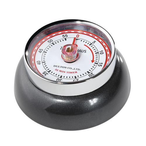 Visuel 1 du produit Minuteur en acier coloris anthracite Zassenhaus Speed- Ø 9,2 x H 4 cm