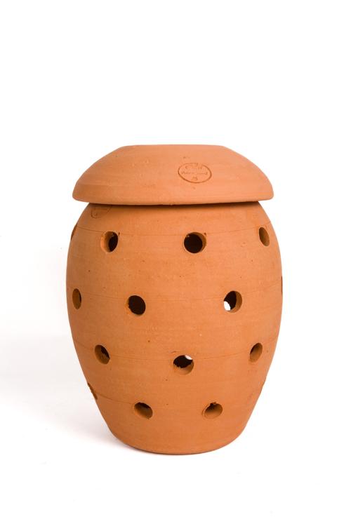 Visuel 2 du produit Lombricomposteur coloris orange en terre cuite 9 L - Ø 21 x 30 cm