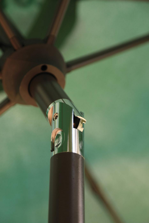 Visuel 2 du produit Parasol rond Tilt droite Taupe en aluminium, PROLOISIRS - Ø3m