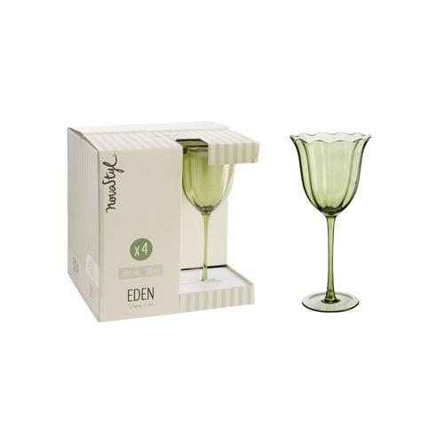 Visuel 1 du produit Lot de 4 verres à pied en verre vert Eden - 36 cl