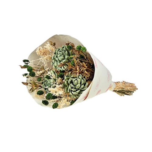 Visuel 1 du produit Bouquet de fleurs séchées Sola M coloris vert - H 50 cm
