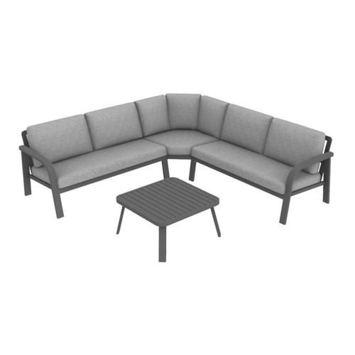 Visuel 1 du produit Salon grasse III set angle gris en aluminium Proloisirs