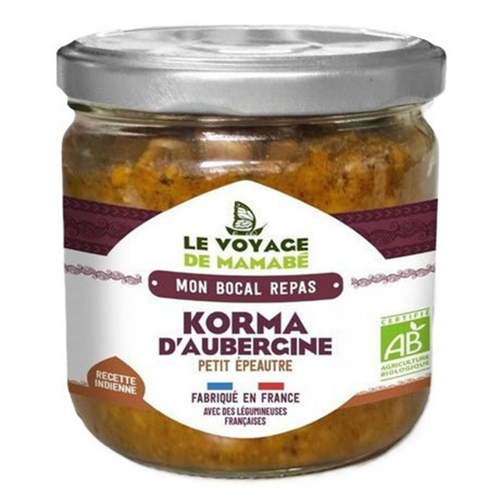 Visuel 1 du produit Korma d’aubergines et petit épeautre bio Le voyage de Mamabé - 330 g
