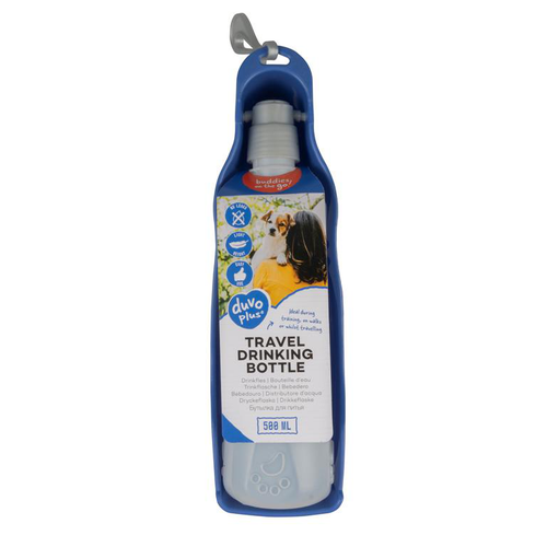 Visuel 1 du produit Bouteille d'eau de voyage pour chien coloris bleu Duvoplus - 500 ml