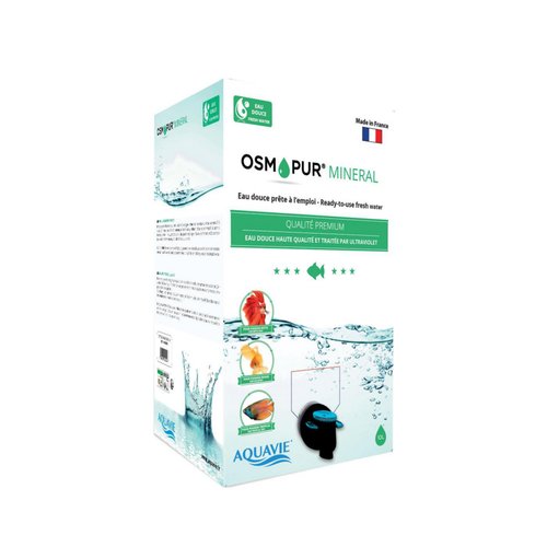 Visuel 1 du produit Eau reminéralisée pour aquarium prêt à l'emploi Aquavie Osmopur Minéral - 10 L