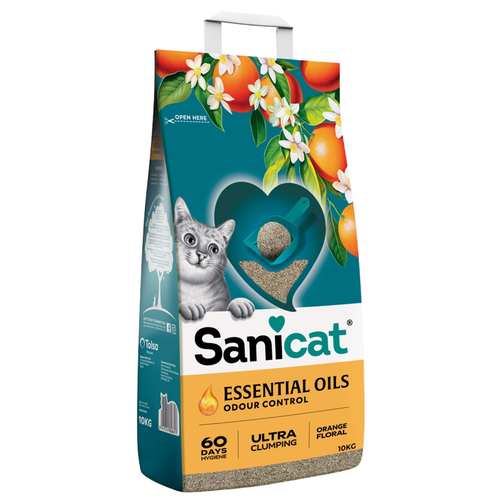 Visuel 1 du produit Litière minérale agglomérante aux huiles essentielles Sanicat - 10 kg