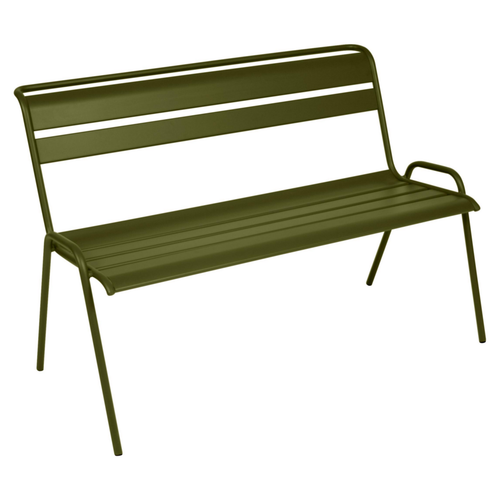 Visuel 1 du produit Banc Monceau coloris vert en acier Fermob - 116 x 60 cm