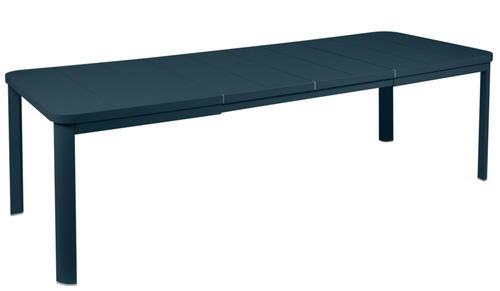 Visuel 1 du produit Table Oléron avec rallonges coloris bleu en aluminium Fermob - 155/255 x 100 cm