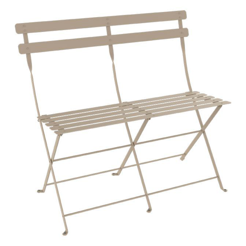 Visuel 1 du produit Banquette bistro 2 places coloris orange en acier Fermob - 88 x 29 cm