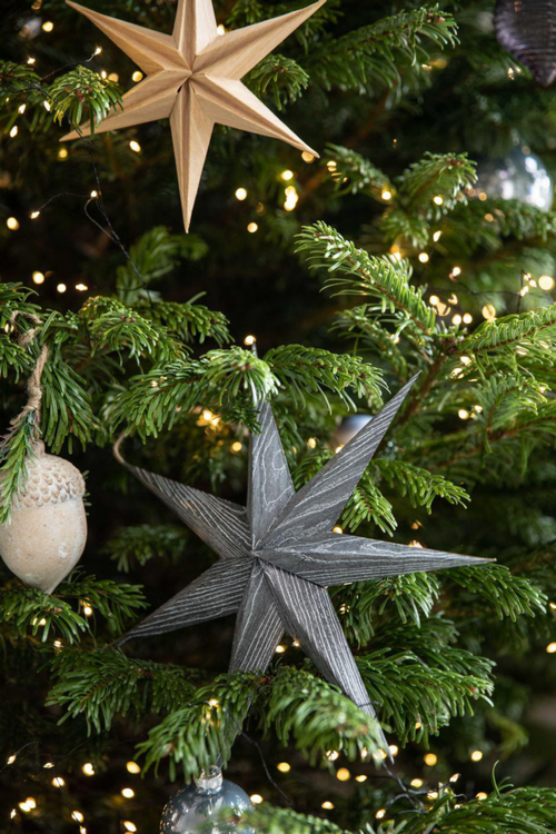 Visuel 5 du produit Suspension étoile coloris gris en papier