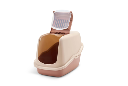 Visuel 2 du produit Maison de toilette pour chat coloris champagne Savic Nestor - 56 x 39 x 38,5 cm