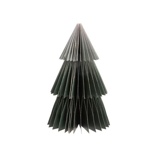 Visuel 1 du produit Sapin décoratif à poser en papier vert - 16 x 9 cm