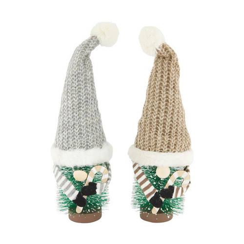 Visuel 1 du produit Figurine arbre lutin avec chapeau en tissu - 10 x 10 x 28 cm