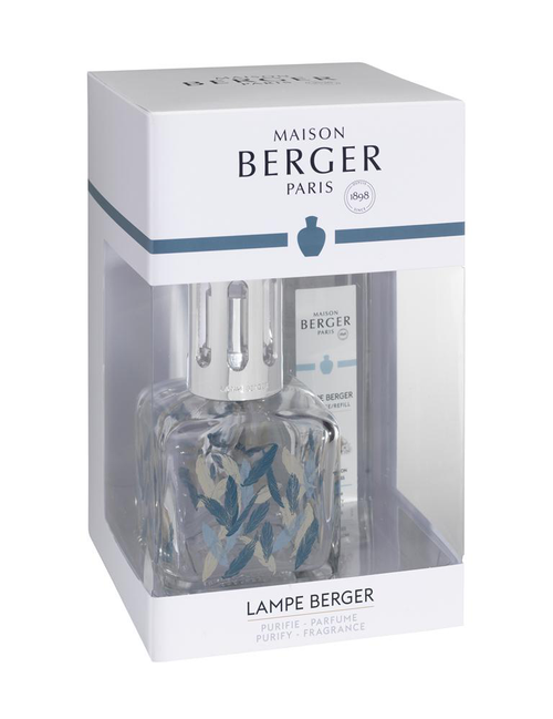 Visuel 1 du produit Coffret Lampe Berger Glaçon Plume et parfum caresse de coton 250 ml