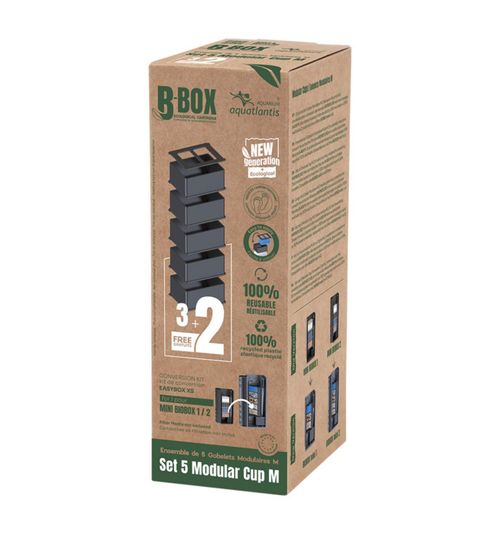 Visuel 1 du produit Kit de conversion pour aquarium coloris noir ensemble de 3 + 2 gobelets modulaires Aquatlantis B-BOX - Taille M
