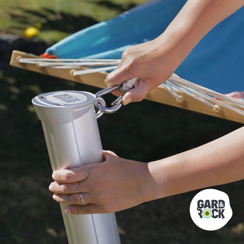 Visuel 6 du produit Mousqueton pour hamac, voile d'ombrage ou cordage Ø8mm coloris gris en inox Gard&Rock - 8x4x0.8cm