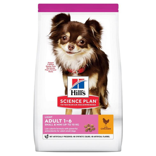 Visuel 1 du produit Croquette pour chien adulte de petite taille light au poulet Hill's - 1,5 kg