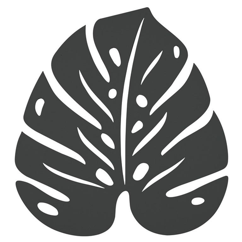 Visuel 1 du produit Dessous de plat en acier coloris noir carbone Fermob Monstera - 24 x 22 cm