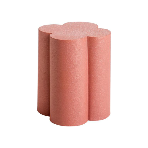 Visuel 1 du produit Tabouret en métal forme trèfle coloris brique - 32 x 32 x 37 cm