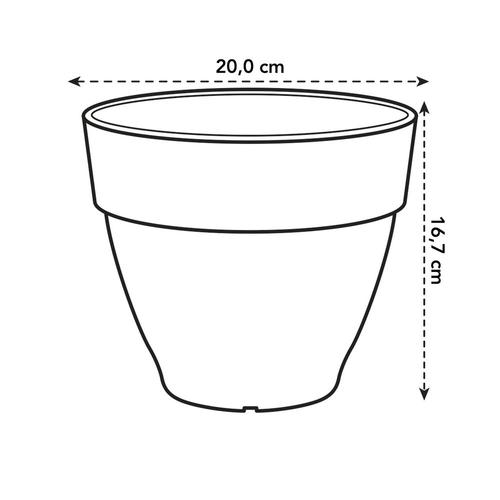 Visuel 7 du produit Pot rond en plastique injecté coloris living ciment Elho Vibia Campana - Ø 20 x 17 cm