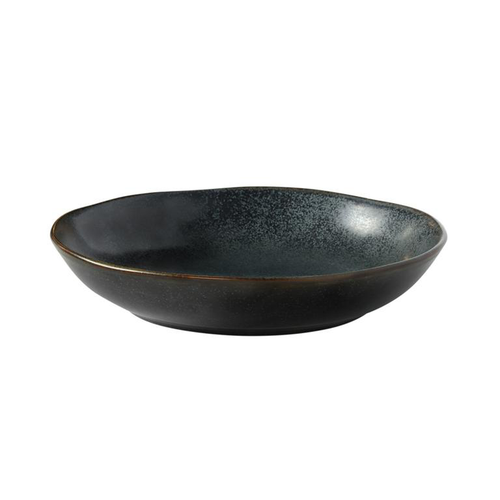 Visuel 1 du produit Assiette salade et pâtes en grès réactif gris anthracite Médard de Noblat collection Vertigo Volcan - Ø 20,5 cm
