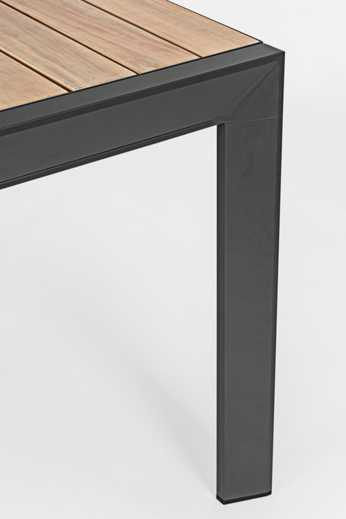 Visuel 6 du produit Table Calla avec allonges naturel coloris bois en aluminium - 160/240 x 100 cm