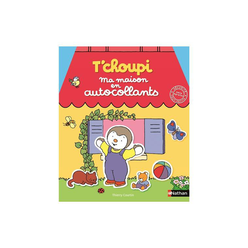 Visuel 1 du produit Le livre " T'choupi ma maison en autocollants " aux Éditions Nathan