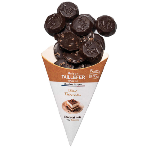 Visuel 1 du produit Chocolats noirs tiramisu Maison Taillefer - dans un cornet de 130 g