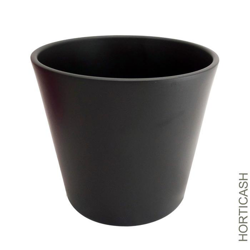 Visuel 1 du produit Cache-pot en céramique coloris anthracite - Ø 13 x H 10,5 cm