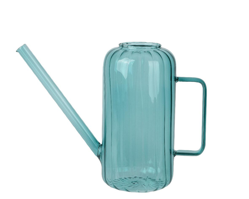 Visuel 1 du produit Arrosoir design en verre coloris vert d’eau - 25 x 9 x 19 cm