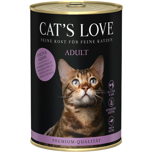 Visuel 1 du produit Pâtée pour chat au poisson et au poulet Cat's Love Adult – en boîte de 400 g