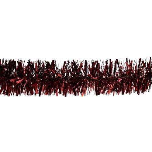 Visuel 1 du produit Guirlande de sapin scintillante coloris bordeaux en plastique - 100 mm x 2 m