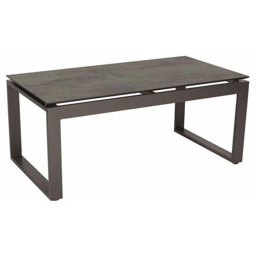 Visuel 1 du produit Table basse coloris gris en aluminium Stern - 110,5 x 60 x 45 cm