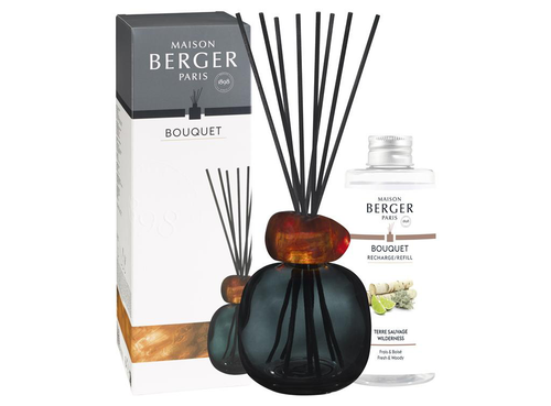 Visuel 1 du produit Bouquet parfumé noir/ambre Maison Berger minéral parfum Terre sauvage - 180 ml