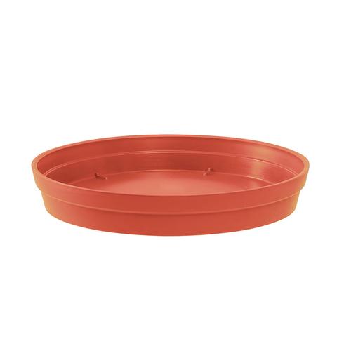 Visuel 1 du produit Soucoupe ronde en plastique coloris terre battue EDA Toscane - Ø 18,5 x H 3,6 cm