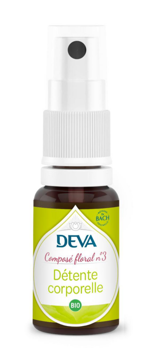 Visuel 1 du produit Complément alimentaire composé floral détente corporelle bio Deva - spray 15 ml