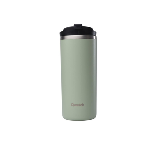 Visuel 1 du produit Mug isotherme en inox recyclé coloris vert tilleul Qwetch Matt Travel - 470 ml