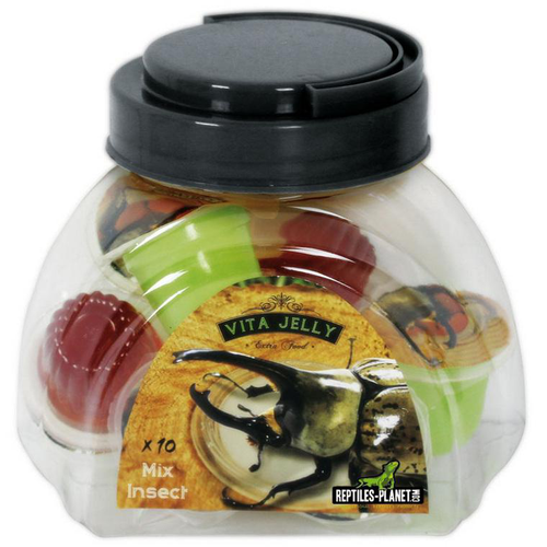 Visuel 1 du produit Complément alimentaire pour insectes mélange 5 variétés Reptile Planet Vita Jelly Mix Insects - x 10 dosettes