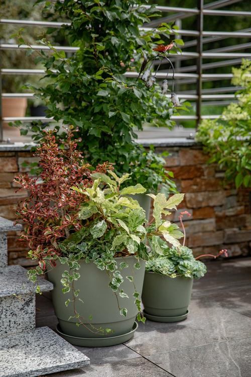 Visuel 3 du produit Pot en matière 100 % recyclée coloris kaki Poetic Joy 60 - Ø 58,8 x H 48,8 cm