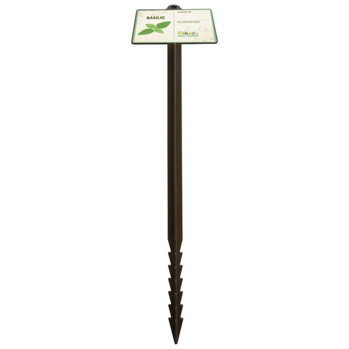 Visuel 1 du produit Étiquette à planter jalons de jardin basilic coloris marron  - 45 cm