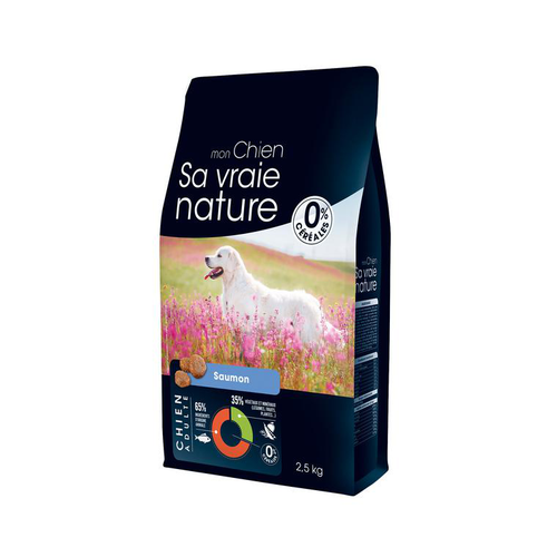 Visuel 1 du produit Croquette pour chien adulte au saumon et au hareng Sa vraie nature - 2,5 kg