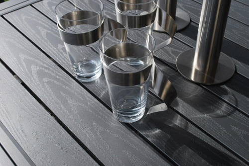 Visuel 10 du produit Table de jardin extensible aluminium gravé gris mat CREADOR Lanza - L.165/261 x 100 cm